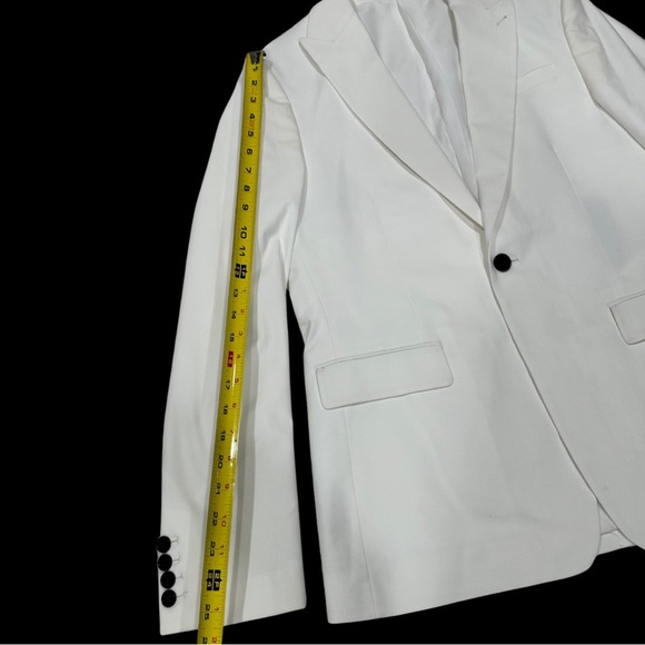 AllSaints Row Single Button Blazer SZ 36 Bone White Timeless NWOT Retail $445.00 - Picture 9 of 11
